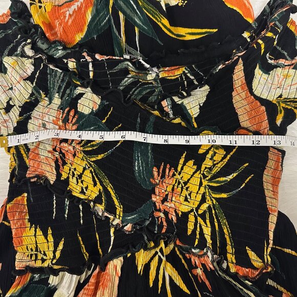 Patrons Of Peace Floral Smocked Maxi Dress Size Medium - Picture 2 of 6